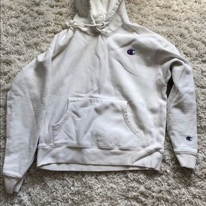 Cream champion hoodie